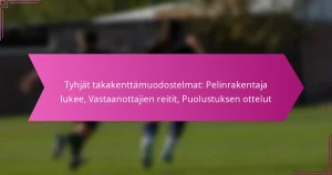 Tyhjät takakenttämuodostelmat: Pelinrakentaja lukee, Vastaanottajien reitit, Puolustuksen ottelut